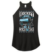 Funny Hockey For Men Hockey Gives Me A Zamboner Women's Perfect Tri Rocker Tank