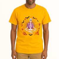 Funny Halloween Fall Autumn Namaste Yoga Skeleton Tall T-Shirt