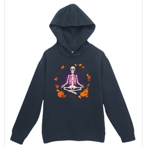 Funny Halloween Fall Autumn Namaste Yoga Skeleton Urban Pullover Hoodie