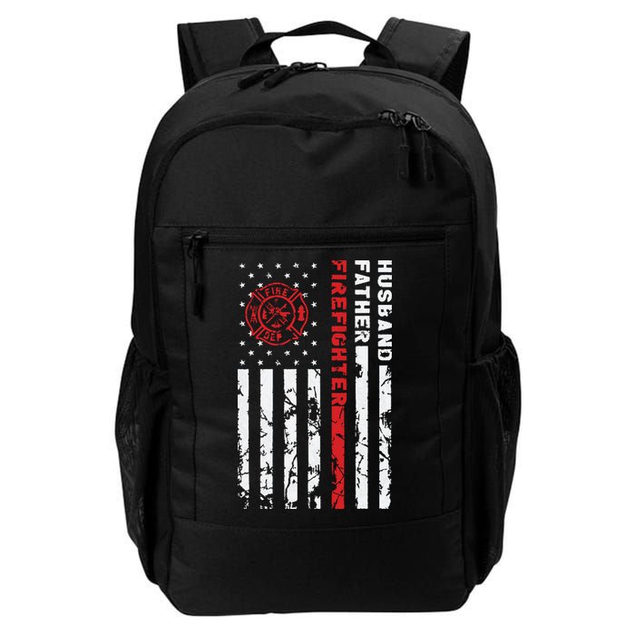 Firefighter Husband Father Fireman Fathers Day Gift For Dad Backpack