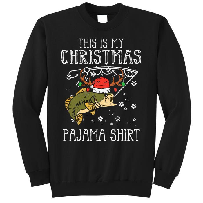 Festive Holiday Fishing Pajama for Dad Sweatshirt