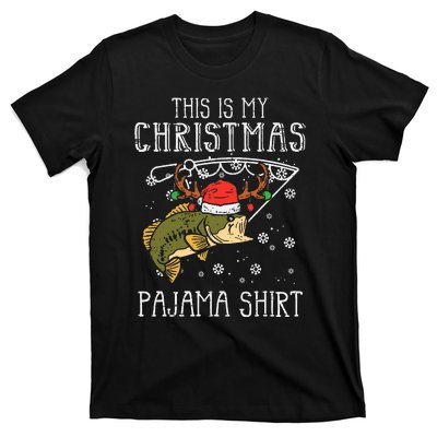 Festive Holiday Fishing Pajama for Dad T-Shirt