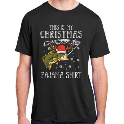 Festive Holiday Fishing Pajama for Dad Adult ChromaSoft Performance T-Shirt