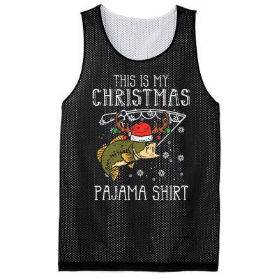 Festive Holiday Fishing Pajama for Dad Mesh Reversible Basketball Jersey Tank