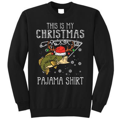 Festive Holiday Fishing Pajama for Dad Tall Sweatshirt