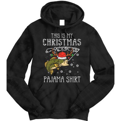 Festive Holiday Fishing Pajama for Dad Tie Dye Hoodie