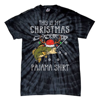 Festive Holiday Fishing Pajama for Dad Tie-Dye T-Shirt