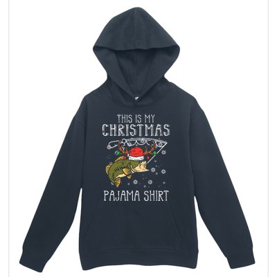 Festive Holiday Fishing Pajama for Dad Urban Pullover Hoodie