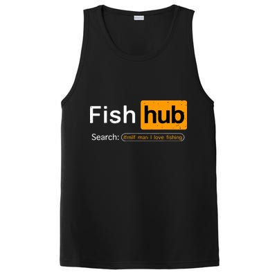 Fish Hub Funny Dirty Fishing Joke MILF Man I Love Fishing PosiCharge Competitor Tank