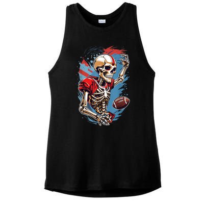 Football Halloween Ladies PosiCharge Tri-Blend Wicking Tank