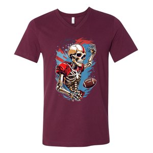 Football Halloween V-Neck T-Shirt