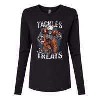 Football Halloween Womens Cotton Relaxed Long Sleeve T-Shirt