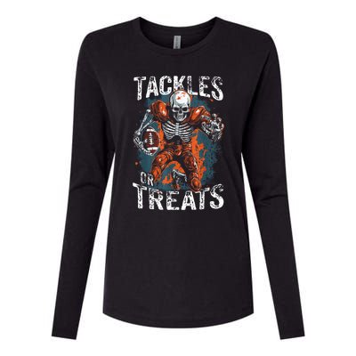 Football Halloween Womens Cotton Relaxed Long Sleeve T-Shirt