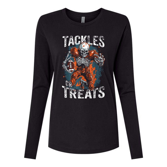 Football Halloween Womens Cotton Relaxed Long Sleeve T-Shirt