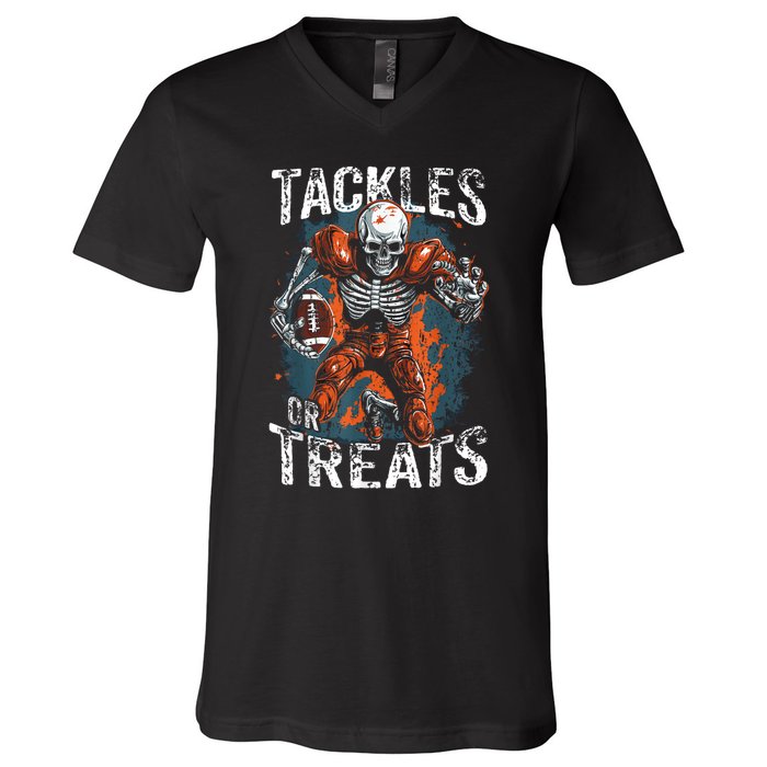 Football Halloween V-Neck T-Shirt