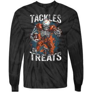 Football Halloween Tie-Dye Long Sleeve Shirt