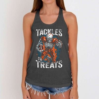 Football Halloween Women's Knotted Racerback Tank