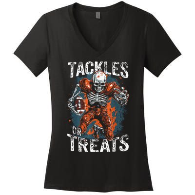 Football Halloween Women's V-Neck T-Shirt