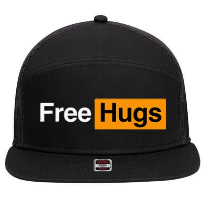 Free Hugs 7 Panel Mesh Trucker Snapback Hat