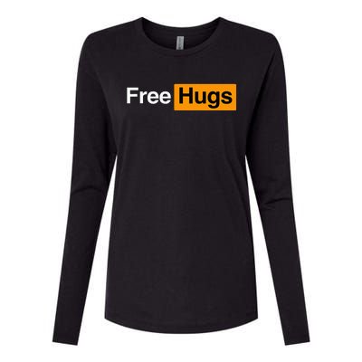 Free Hugs Womens Cotton Relaxed Long Sleeve T-Shirt