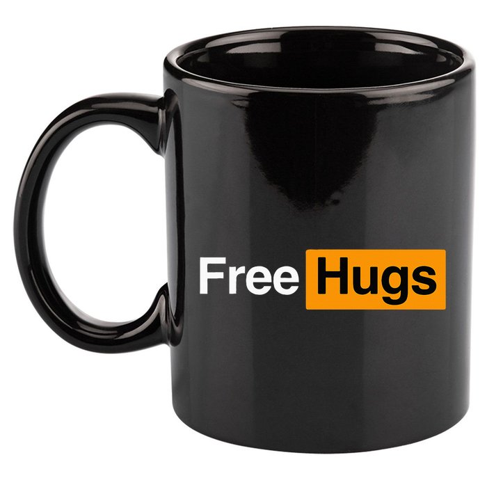 Free Hugs 11oz C Handle Ceramic Mug