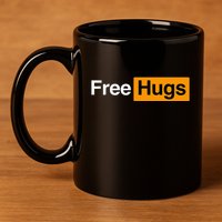 Free Hugs 11oz C Handle Ceramic Mug