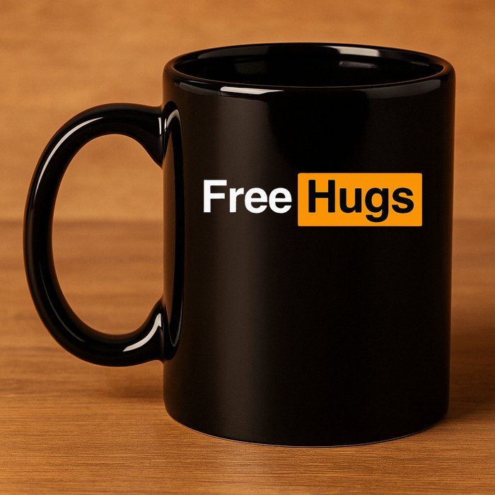 Free Hugs 11oz C Handle Ceramic Mug