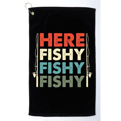 Fish Hunting Fishing Fishrod Fisherman Platinum Collection Golf Towel