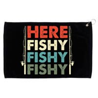 Fish Hunting Fishing Fishrod Fisherman Grommeted Golf Towel