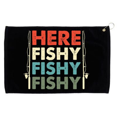 Fish Hunting Fishing Fishrod Fisherman Grommeted Golf Towel