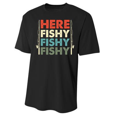 Fish Hunting Fishing Fishrod Fisherman Performance Sprint T-Shirt