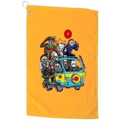 Funny Halloween Friends Gift Platinum Collection Golf Towel