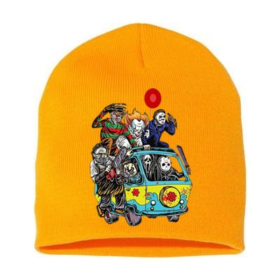 Funny Halloween Friends Gift Short Acrylic Beanie