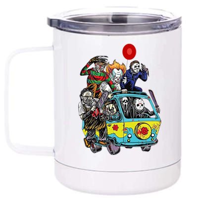 Funny Halloween Friends Gift 12 oz Stainless Steel Tumbler Cup