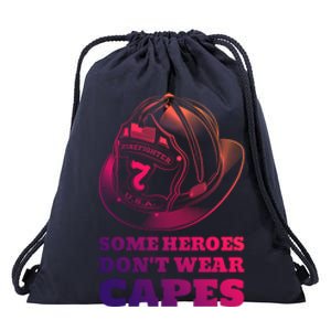 Firefighter Hero Fire Saying Meaningful Gift Drawstring Bag