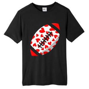 Funny Hearts Football Lover Matching Sports Valentines Day Tall Fusion ChromaSoft Performance T-Shirt