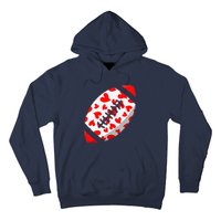 Funny Hearts Football Lover Matching Sports Valentines Day Hoodie