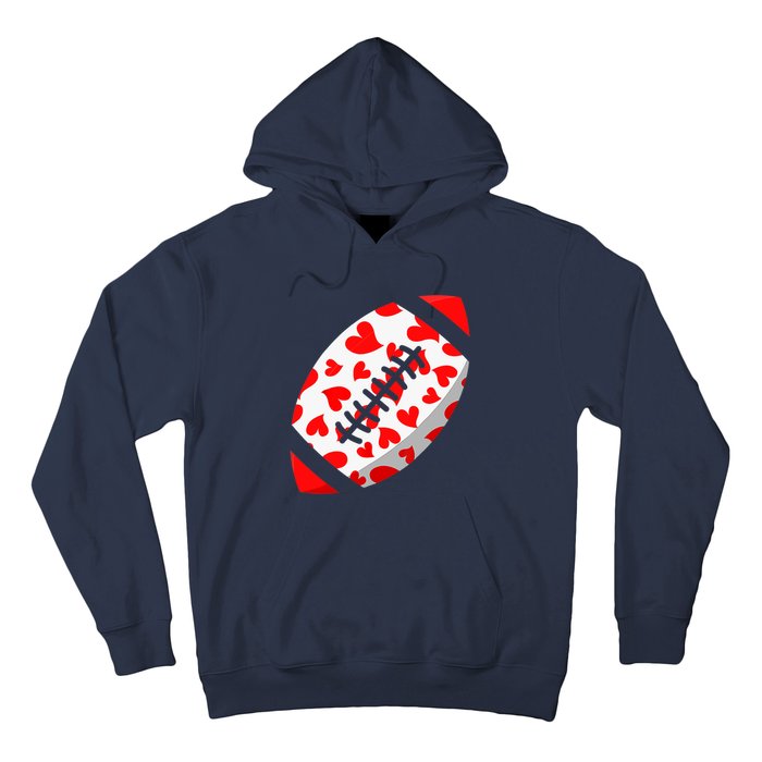 Funny Hearts Football Lover Matching Sports Valentines Day Hoodie