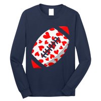 Funny Hearts Football Lover Matching Sports Valentines Day Long Sleeve Shirt