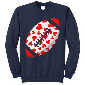 Funny Hearts Football Lover Matching Sports Valentines Day Sweatshirt