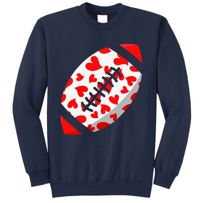 Funny Hearts Football Lover Matching Sports Valentines Day Sweatshirt