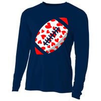 Funny Hearts Football Lover Matching Sports Valentines Day Cooling Performance Long Sleeve Crew