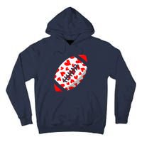 Funny Hearts Football Lover Matching Sports Valentines Day Tall Hoodie