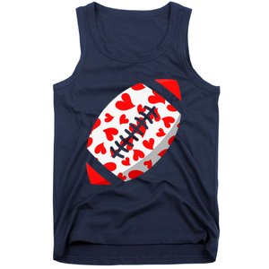 Funny Hearts Football Lover Matching Sports Valentines Day Tank Top