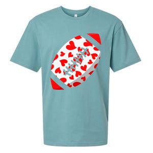 Funny Hearts Football Lover Matching Sports Valentines Day Sueded Cloud Jersey T-Shirt