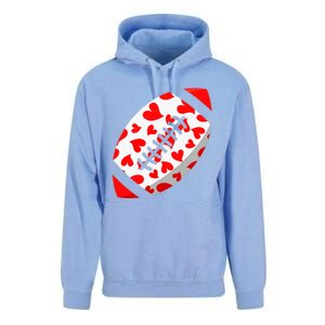 Funny Hearts Football Lover Matching Sports Valentines Day Unisex Surf Hoodie