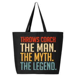 Fun Hilarious Funny Track & Field Throwing Throws Coach 25L Jumbo Tote