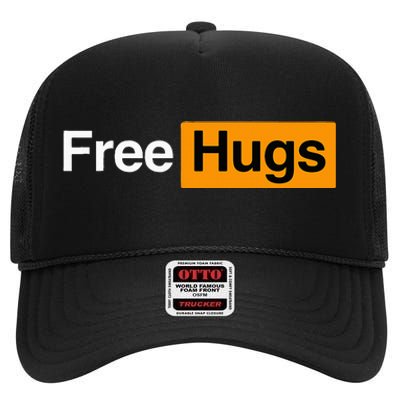 Free Hugs High Crown Mesh Back Trucker Hat