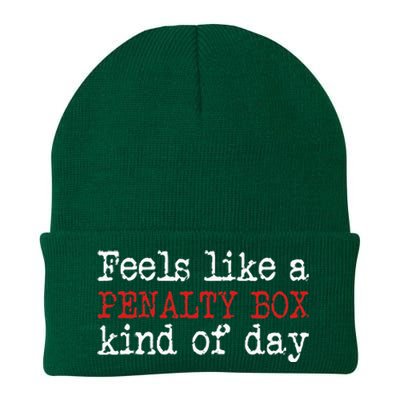 Funny Hockey Feels Like A Penalty Box Day Hockey Player Knit Cap Winter Beanie