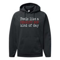 Funny Hockey Feels Like A Penalty Box Day Hockey Player Performance Fleece Hoodie